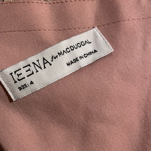 NWT Mac Duggal Sequins One Shoulder Faux Wrap Dress Mauve Multi Color Size 4 - Picture 10 of 12